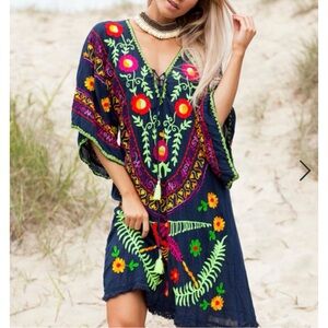 Ruby Yaya Neon Gucci dress kaftan bobo festival embroidered